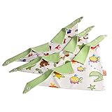 Andux Space ベビー スタイ ビブ コットン 3枚セット YESJJ-01 (グリーン)