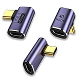 usb c l字 アダプタ タイプc USB4.0 変換アダプター 左右 90° 曲げ3種類セット 40Gbps高速転送 PD 100W/5A急速充電 8K@60Hz映像出力 usb-c l字 usb c l型 type c L型変換アダプター USB Cコネクター Thunderbolt 3、Mac Book Pro、SwitchなどのType Cデバイスに対応(二番+三番+五番)