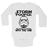 Funny Boys Onesie " Storm Pooper "キュートキッズBodysuits – Little Royalteeシャツ カラー: ホワイト
