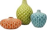 IMAX 25016-3 Agatha Ceramic Vases, Set of 3 by Imax