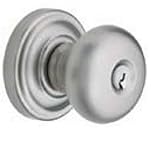 Baldwin 5208。Entrクラシックスタイル単一円柱Keyedエントリドアノブセットwith C、 2.25" x 2.9" 5208.055.ENTR 1