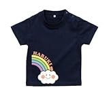 BabyChips 虹(名入れ半袖ベビーTシャツ) 110 ネイビー