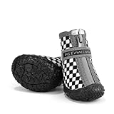 ＬuＬaＬa犬靴ドッグブーツ ドッグくつ 小型犬 レインシューズ 肉球保護 汚れ防止犬の靴 犬 靴下犬 靴下 滑り止め介護 傷防止 笑顔柄犬 靴 防水 脱げにくい（白黒、05、2個入り）