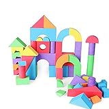 amzmonnsuta 60個入りeva 積み木　安全・柔らかい・建物塊形　スタッキング屋内遊具 　ベビー・子供教育玩具積み木
