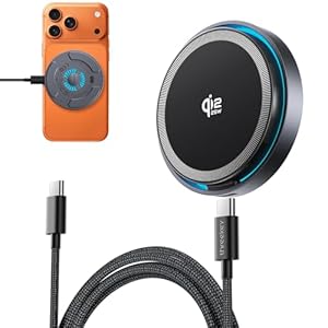 THREEKEY MagSafe 充電器 Qi2.2公式認証 25W急速充電 高速冷却ファン 効果的な放熱 両面磁気吸引