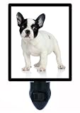 犬夜ライト – French Bulldog – ホワイトandブラックLEDナイトライト