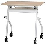 会議テーブル 跳ね上げ式 W750×D450×H720 幕板無し　スタックテーブル　GD-634 (NA：ナチュラル)