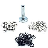 クラフトパーツ屋 スナップボタン アメリカンホック リングスナップ10mm 11mm 打ち具 セット 10組 (白)