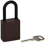 Brady 123348 Lockout Padlock Keyed Alike 1/4 Brown [並行輸入品]