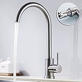 キッチン蛇口　キッチン水栓　混合水栓　シングルレバー　シャワー　シンク　台所　360度自由回転ノズル　スワン型