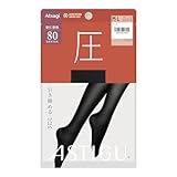 [アスティーグ] アツギ ATSUGI 圧 引き締める タイツ 80デニール 光発熱(BK-ブラック、M-L)