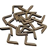 KUKU工房 コーナー金具 ふちどり金具 15mm角 角補強パーツ 装飾パーツ 20個セット (アンティークゴールド)