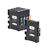 【SEASKY】 GC43 顔料 5個セット (GC43K×2 GC43C×1 GC43M×1 GC43Y×1) Mサイズ リコープリンター用 互換インク ISO9001認証工場 (GC43 GC43S)