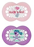 MAM Rock N' Roll Silicone Pacifier, Pink, 2-Count by MAM [並行輸入品]