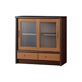 国産 完成品 高さをおさえたボード ET-80L ミディアム扉[幅80.3cm 高さ80cm] 2131733