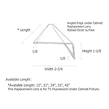 21 "レンズDiffuser下キャビネット交換用カバー2 – 3 / 4 " x 1 – 1 / 8 " x 21 "角度付きエッジ