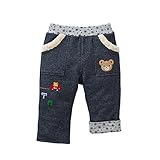 ミキハウス(mikihouse) プッチー＆うさこ 裏フリース付きやわらかパンツ (13-3210-974) 110cm 紺（03）