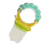 Prettyia 安全シリコン　赤ちゃん　おしゃぶり　歯がため　離乳用　哺乳瓶　ボトル　4色3サイズ選べ - 緑, M