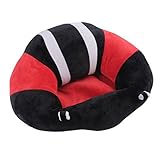 赤ちゃんは、ぬいぐるみのおもちゃの子供の漫画のソファを知っているベビーカーシートソファはギフトの幼児の安全シートの保護 (黒と赤)