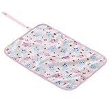 わくわくお食事タイムのベビーランチョンマット・シート　ハッピーうさちゃん仲良しうさちゃん（スケアー地・水玉ホワイト）　B0602400　日本製