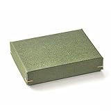 ギフトボックス M カラー角留め箱 緩衝材付 日本製 100×75×22mm (グリーン)