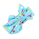 Faithtur 新生児 DIYかわいい女の赤ちゃんの点線ボウ鉢巻き (Blue with colored dots E)