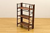 シェルフ 棚 ラック バンブーシェルフ 3段 スクエア 竹製 オープンラック 折りたたみ コンパクト