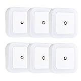 Anself 8pcs Squareライトセンサー赤ちゃん部屋保育園ホワイトLED夜間ライト壁夜間ac110 V-220 V 6pcs ホワイト UUG0756109986824SM