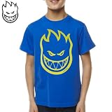 SPITFIRE キッズ TシャツBIGHEAD YOUTH TEEユースサイズロイヤルブルー x イエローNO23 Mサイズ