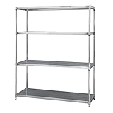 アイリスオーヤマ メタルラック ポール径25mm パンチングラック 4段 幅120×奥行46×高さ151㎝ MR-P1215J