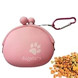 ペットトレーニング用おやつポーチ, 犬用おやつポーチ 犬用トレーニングポーチ 訓練バッグ シリコーン 撥水 おやつ入れ 餌入れ 携帯しやすい 開閉便利 お菓子 小物入れ袋 ゴミ袋 バッグ かわいい 犬 おやつ ケース 犬の訓練 お散歩 アウトドア お出かけ用 ペット用品 訓練グッズ