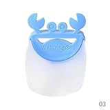 (ステキ ライフ）Suteki Life ウォーターガイド 手洗い補助パーツ 子ども用 可愛い カニ型 便利グッズ 蛇口 手洗いグッズ 洗面所パーツ 4種類選べる (青と白)