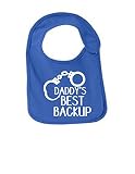 Daddys Bestバックアップおもしろ幼児Jerseyよだれかけ カラー: ブルー