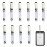 移動ポケットクリップ バンドクリップ IDカード ホルダー バッジ ホルダー 事務用品 10個入り(ホワイト)