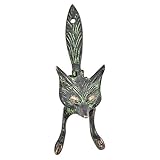 ハンドメイドヴィンテージ真鍮緑フォックスヘッドドアノッカー装飾デザイナーIndianShelf