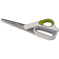 Joseph Joseph PowerGrip Kitchen scissors with integrated thumb grip,White/green