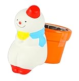 聖新陶芸 どこでもおすわりガーデン クリスマス スノーマン ワイルドストロベリー