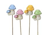 エイチツーオー 陶器ラブリーきのこピック H649 4種セット販売