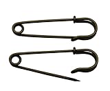 Amanaote Bronze Safety Pins 63mm X 20 mm Size Jewelry For Kilts Blankets Skirts Crafts by Amanaote