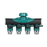Decdeal 4ウェイ コネクターフィッティング ホーススプリッター ガーデンローン ウォータータップ アダプターパイプ チューブ