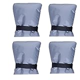 Dovewill 保護カバー　凍結防止　屋外　蛇口　ホース　水栓用　4個セット　雪　雨　防水　冬用　全4色選択　オックスフォード生地　　18x15cm　 - グレー