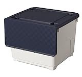 サンコープラスチック 積重ね収納 ボッカ 幅39×奥36.5×高30.5cm ネイビー