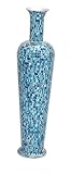 Deco 79 Metal Mosaic Turquoise Vase, 9 by 38-Inch [並行輸入品]