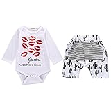 Lovoski 新生児　幼児　綿　ボディースーツ　ロンパー　パンツ　ハレンパンツ　遊び着　2点　贈り物
