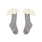 Pumpumly　秋冬 ベビー ソックス 靴下　かわいい レギンス　手つくり飾り天使翼　お祝い 新生児 可愛い ども用 キッズ用 1-3歳/4-6歳 20色選択可能