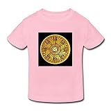 星 ２～６歳子供 半袖 男女兼用 宗教 標識 教会 神様 オリジナル ティー Tシャツ Pink 5-6 Toddler