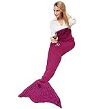 tolocoマーメイドテール毛布かぎ針編みSleepingバッグ大人レディースガールズ71 " x 32 " M 2360523222