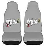 カーシートカバー 2枚 運転席+助手席 ムーミン 車用 フロントシートカバー 自動車シートカバー 前席シートカバー 前席 バケットタイプ 普通車 Suv おしゃれ かわいい フロント座席適用 汎用 カー用品 防汚