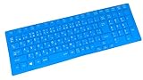 【YD】キーボードカバー NEC VERSAPRO テンキー付き VK19EX-D VK25MX-D VK25TX-E VK19EX-H VK24LX-H VK25LX-G VK26TX-G VK26TX-M シリコン製【水洗いOK】青