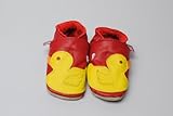 【英国製カーフレザーベビーシューズ】《ゴム製アヒル/赤 rubber duck/red》 (S)